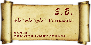 Sóvágó Bernadett névjegykártya