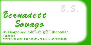 bernadett sovago business card